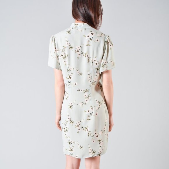 STONE COLD FOX MINT FLORAL S/S DRESS - Picture 3 of 4